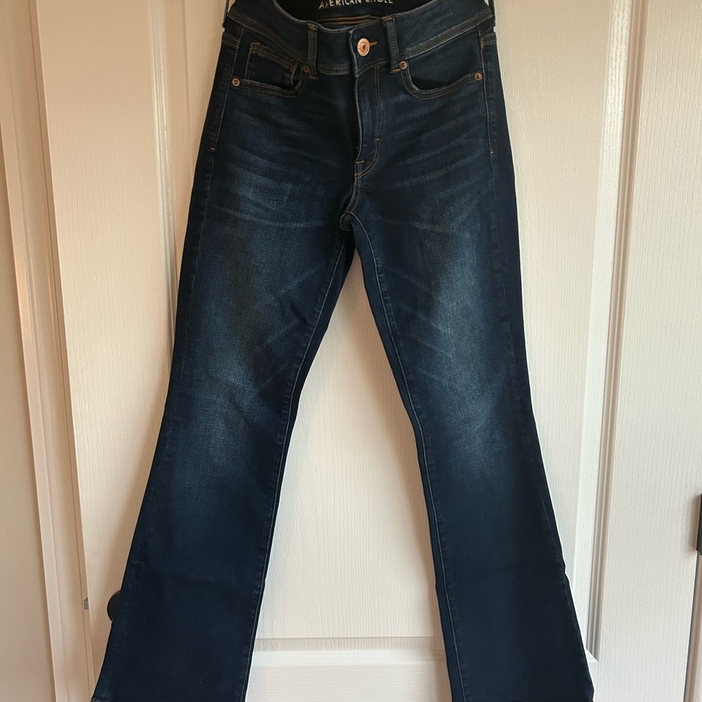American Eagle Outfitters Women’s Dark Blue Bootcut Jeans